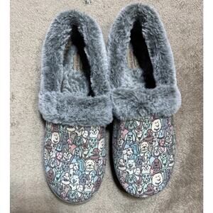 Bobs Skechers Too Cozy Snuggle Rovers Dogs Gray Womens Memory Foam Slippers 10